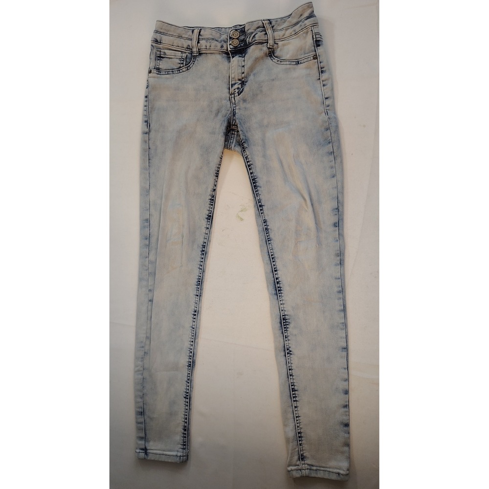 Mudd Mid-Rise Acid Wash Skinny Jeggings Girls Trendy Y2K Casual Jean Leggings 16